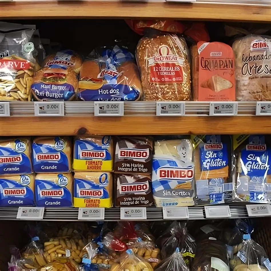 Etiquetas electrónicas para supermercados en un lineal de alimentación